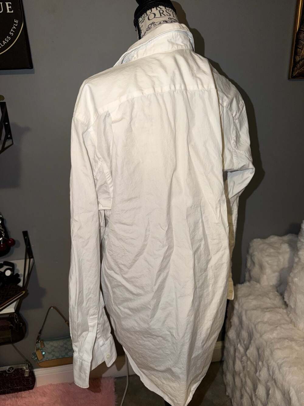 PLAY Comme des Garçons White Long Sleeve Button Down Shirt Size L